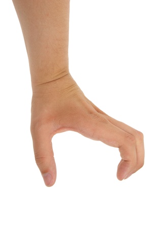 a photo of hand with clipping pathsの写真素材