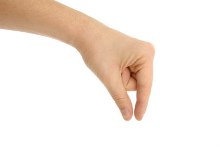 a photo of isolated hand with clipping pathの写真素材