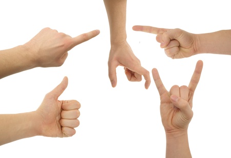 a photo of isolated hand with clipping pathの写真素材