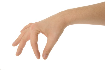 a photo of isolated hand with clipping pathの写真素材