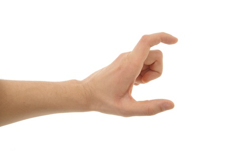 a photo of isolated hand with clipping pathの写真素材