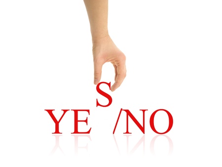 yes/no abstractの写真素材