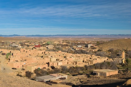 Village of Berrem near Midelt, Moroccoの写真素材