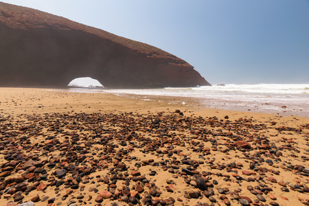 Red arch beach Legzira, Souss-Massa Draa, Moroccoの写真素材
