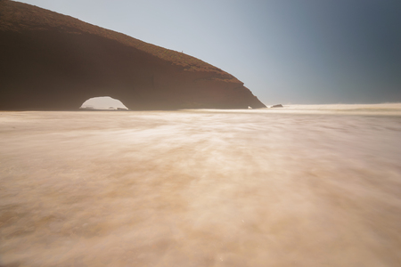 Red arch beach Legzira, Souss-Massa Draa, Moroccoの写真素材