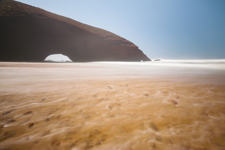 Red arch beach Legzira, Souss-Massa Draa, Moroccoの写真素材