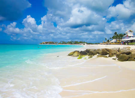 the scienic of Aruba beachの写真素材