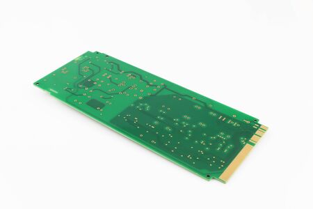 Multiplied printed circuit boards PCB isolated on the white background. PCB assembly.の写真素材