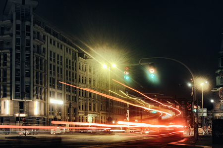 street view at nightのeditorial素材