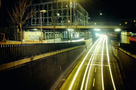 street view at nightのeditorial素材
