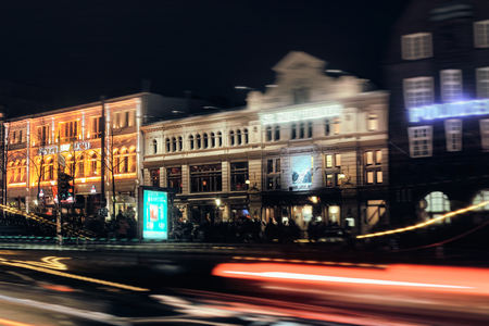 street view at nightのeditorial素材