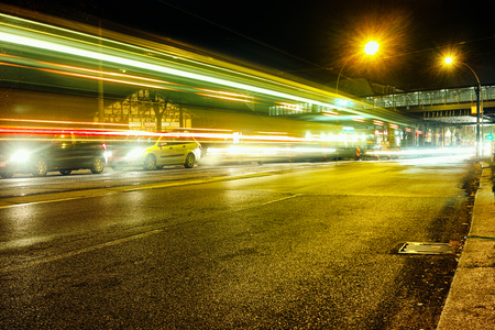street view at nightのeditorial素材