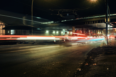 street view at nightのeditorial素材