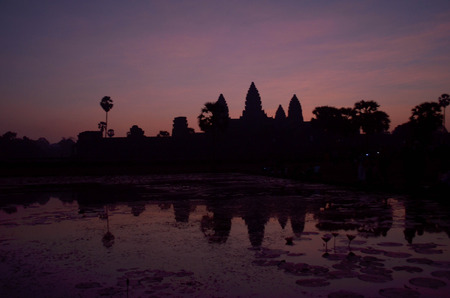 Angkor Wat at downの写真素材