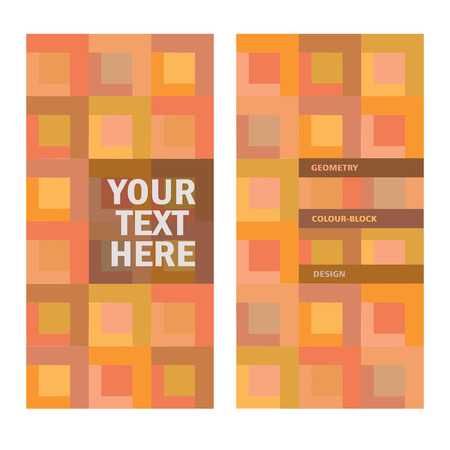 Abstract color-block background. Template for invitation, logos, gift, voucher, certificate. Trendy design for cover, web, fabric, card, brochure, tag. Place your text.のイラスト素材