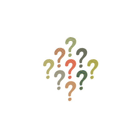 Vector colorful question mark icon isolated on white.