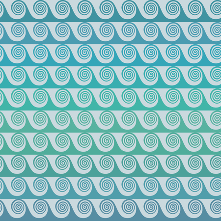 Colorful abstract waves seamless pattern. Trendy geometric sea vector background.のイラスト素材
