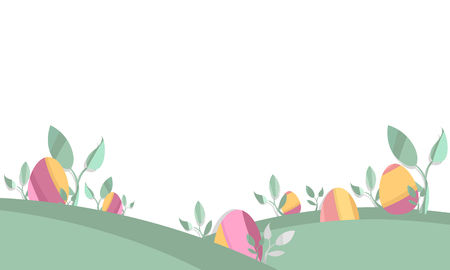 Easter egg greeting cardのイラスト素材