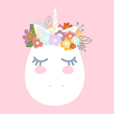 Easter egg postcard.Spring card. Happy easter vector gift cardのイラスト素材