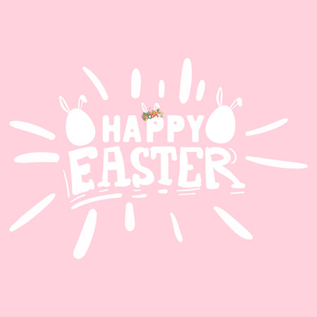 Easter egg postcard.Spring card. Happy easter vector gift cardのイラスト素材