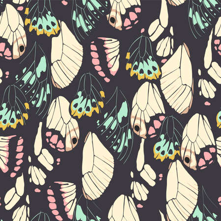 Butterfly wings seamless pattern abstract styleのイラスト素材