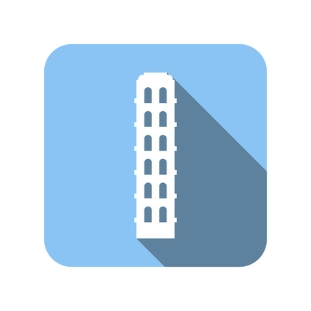 Blue house flat sign isolated on white backgroundのイラスト素材