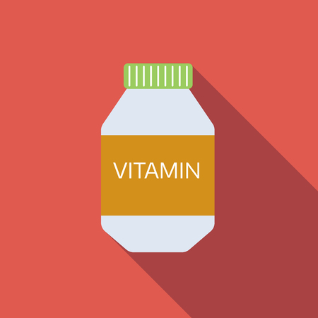 Vitamin flat icon for web and mobile applicationsのイラスト素材