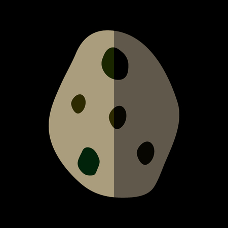 Unique meteorite flat icon for web and mobile deviceのイラスト素材