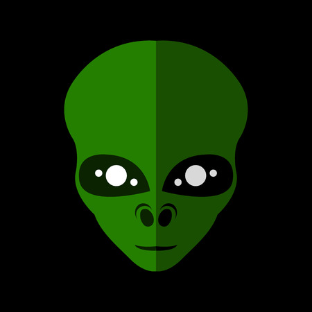 Alien flat icon for web and mobile deviceのイラスト素材