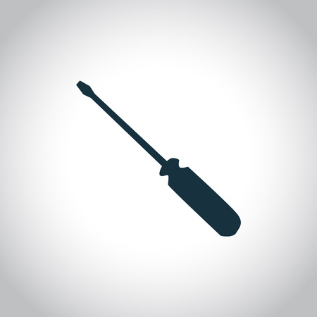 Screwdriver black icon for web and mobile deviceのイラスト素材