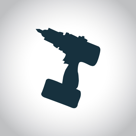 Drill black icon for web and mobile deviceのイラスト素材