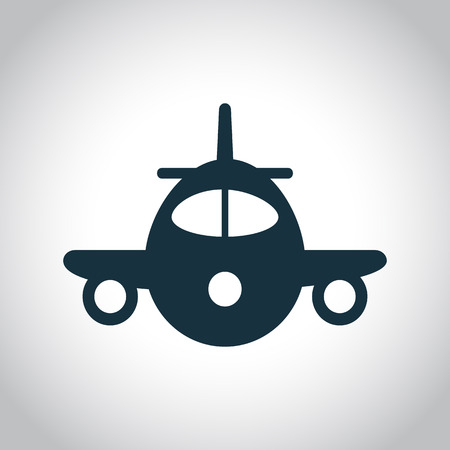Plane black icon for web and mobile deviceのイラスト素材