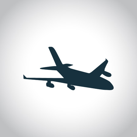 New plane black icon for web and mobile deviceのイラスト素材