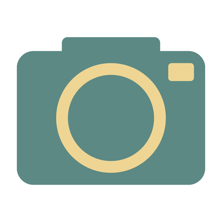 Camera flat icon for web and mobile devicesのイラスト素材