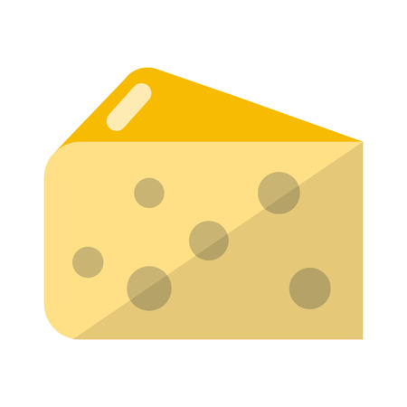 Cheese flat icon for web and mobile devicesのイラスト素材