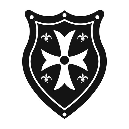 Shield simple sign isolated on white backgroundのイラスト素材