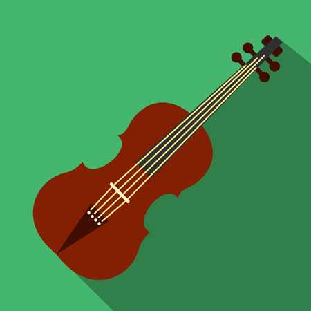 Violin flat icon for web and mobile devicesのイラスト素材