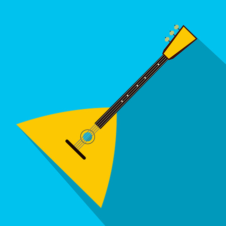 Balalaika flat icon for web and mobile devicesのイラスト素材