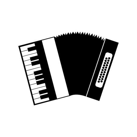 Accordion black icon on a white backgroundのイラスト素材