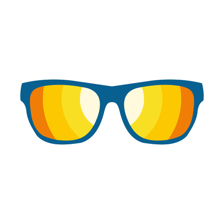 Sunglasses flat icon isolated on white backgroundのイラスト素材