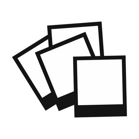 Photo frames simple icon isolated on white background