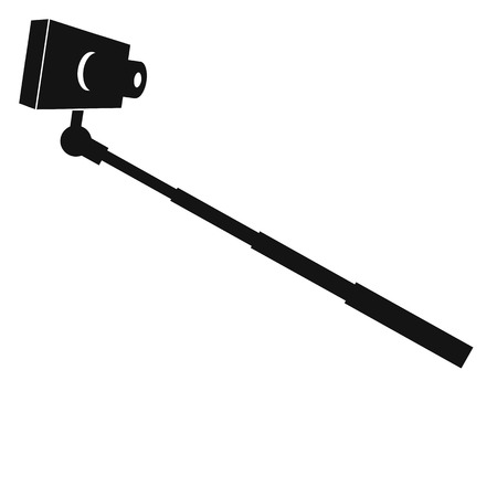 Monopod selfie simple icon isolated on white backgroundのイラスト素材