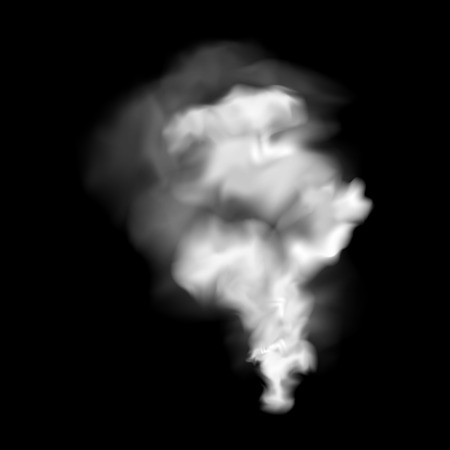 New smoke realistic sign isolated on black backgroundのイラスト素材