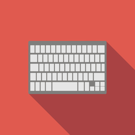 Modern keyboard flat icon for web and mobile devicesのイラスト素材