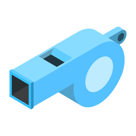 Whistle isometric 3d icon isolated on white backgroundのイラスト素材