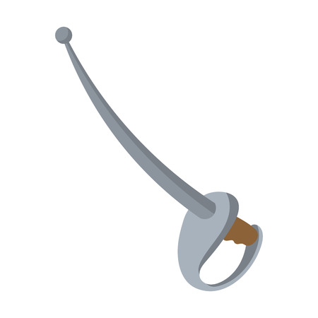 Sword cartoon illustration. Cartoon symbol on a white backgroundのイラスト素材