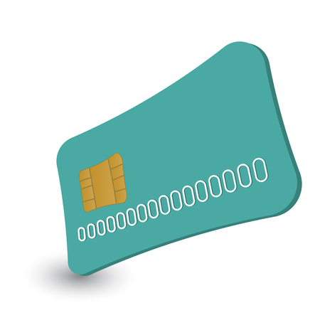 Cash card cartoon illustration. Credit card single symbol on a white backgroundのイラスト素材