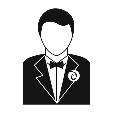 Bridegroom simple icon isolated on white backgroundのイラスト素材