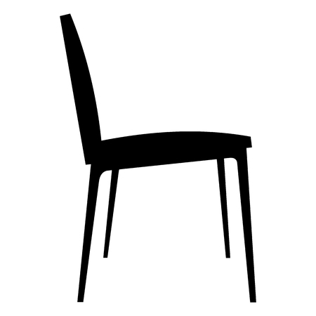 Chair simple icon isolated on white backgroundのイラスト素材