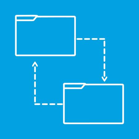 File share thin line icon for web and mobile devicesのイラスト素材